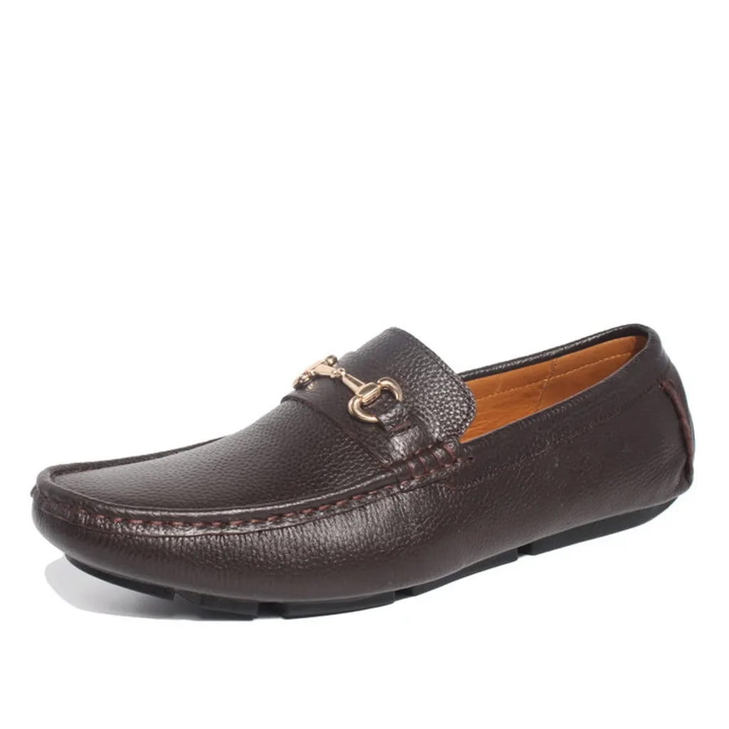 Alternative view of Giày Moca Nam Michilux Horse Bit Moccasin Ciehm Da Bò Thật - Màu Nâu Sẫm