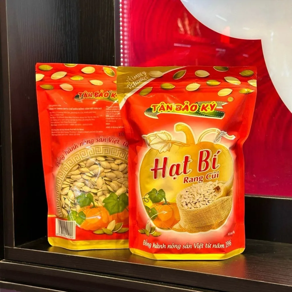 Alternative view of 500g Hạt Bí Rang Củi, Hạt Bí Tân Bảo Ký Sạch, Thơm Ngon, Béo Giòn, Tốt Cho Sức Khoẻ Hàng Chuẩn, Món Ngon Ngày Tết - Ctb628