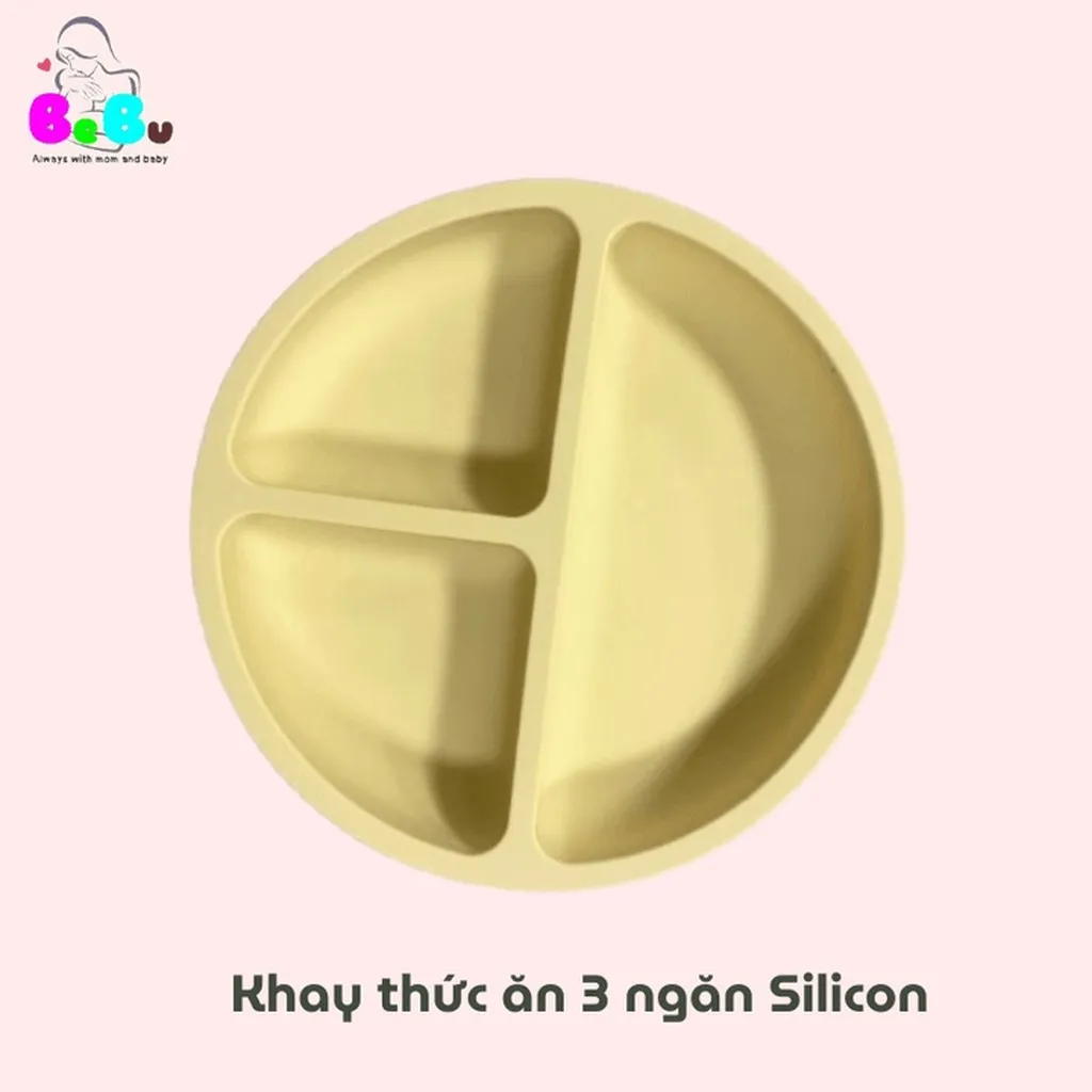 Bộ Ăn Dặm 6in1 Silicon Cao Cấp (màu Be)- Bebu