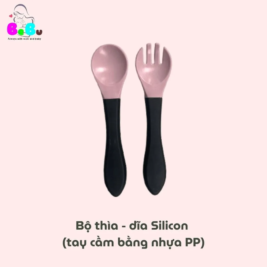Alternative view of Bộ Ăn Dặm 6in1 Silicon Cao Cấp (màu Tím Hồng)- Bebu