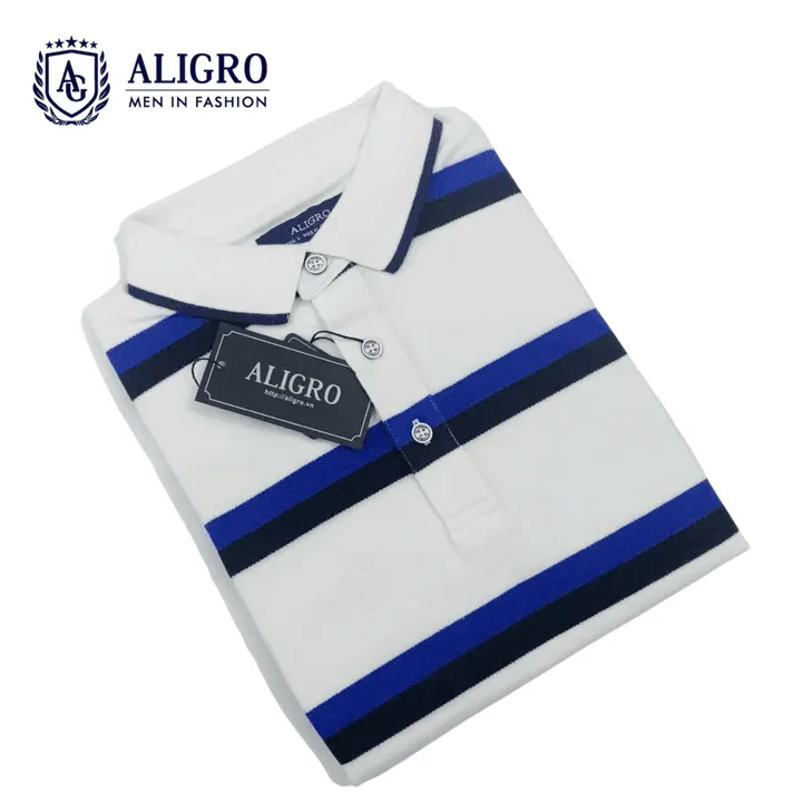 Alternative view of Áo Polo Nam Aligro Vải Cá Sấu Cotton Cao Cấp, Thấm Hút Mồ Hôi, Co Giãn Tốt, Thanh Lịch Sang Trọng Algpolo88