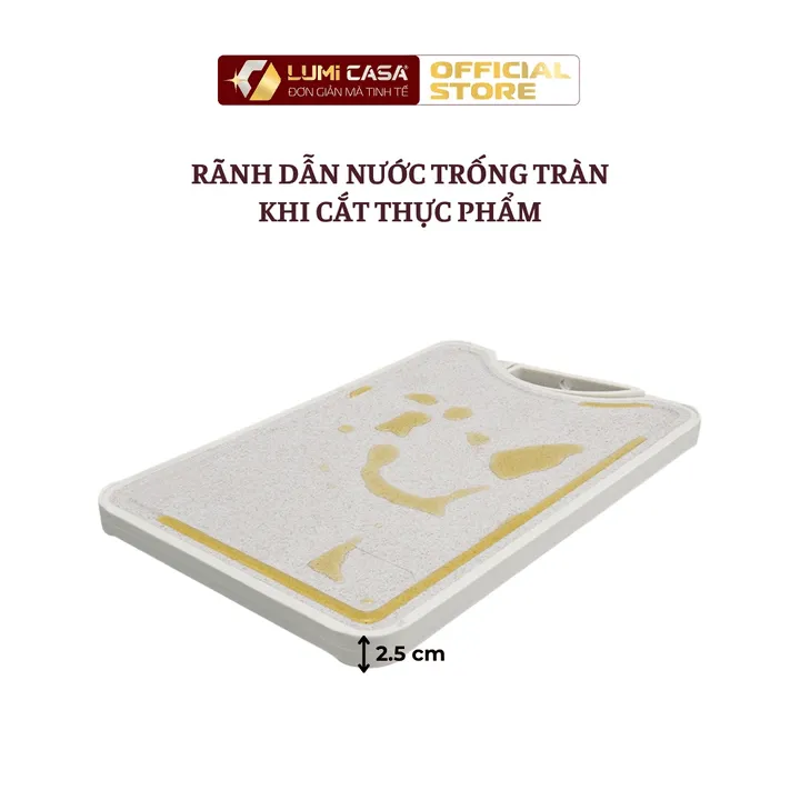Alternative view of Thớt Nhựa 2 Mặt Kháng Khuẩn Cao Cấp Lumi Casa - Công Nghệ Đức, An Toàn & Tiện Lợi