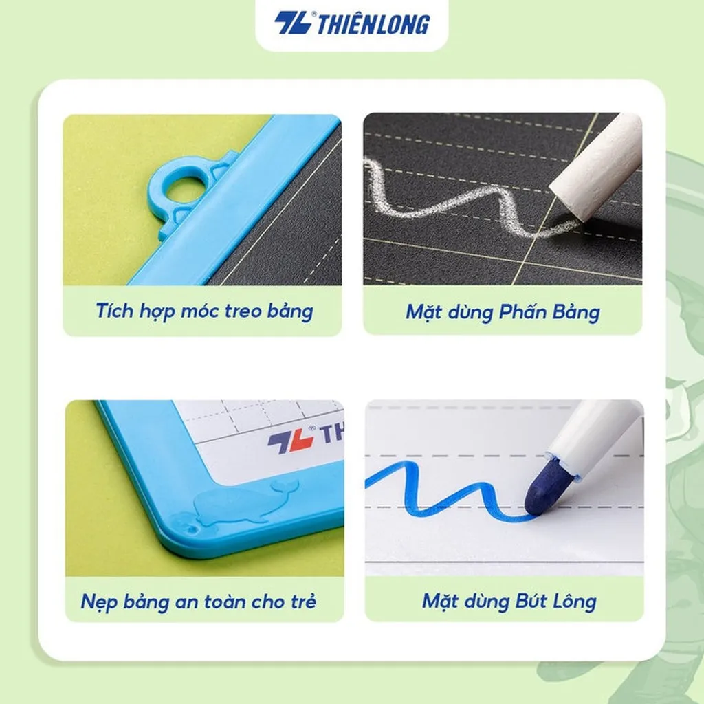 Alternative view of Bảng Học Sinh 2 Mặt Thiên Long Tp-b09/ak - Nhân Vật Akooland Thế Giới Học Cụ Thần Kỳ