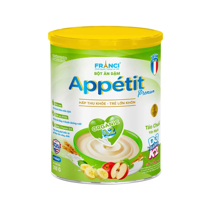 Alternative view of Bột Ăn Dặm Appétit- Táo Chuối Yến Mạch