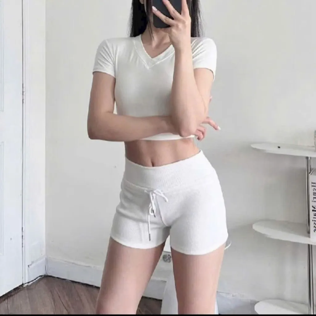 Alternative view of Quần Đùi Nữ Dáng Ôm Thun Da Cá Phối Lưng Thun Bảng To Bt35p- Sam Store