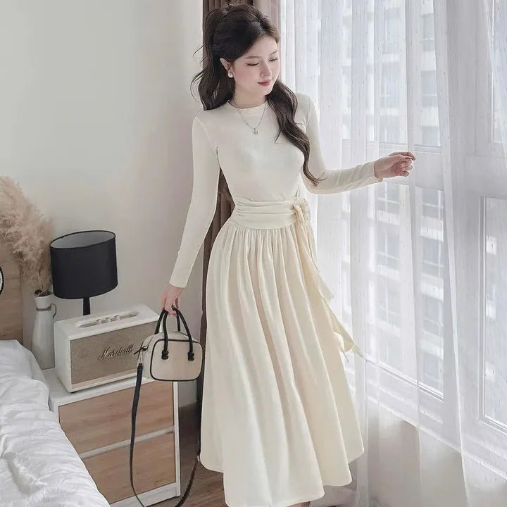 Đầm Tăm Lạnh Form Rộng Dáng Dài Đính Bông Tb85re- Sam Store