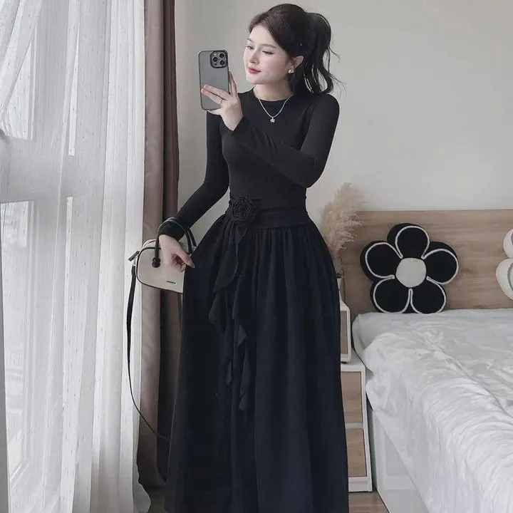 Alternative view of Đầm Tăm Lạnh Form Rộng Dáng Dài Đính Bông Tb85re- Sam Store