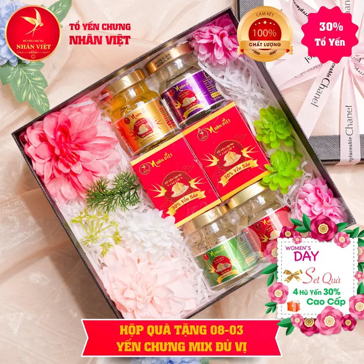 Quà Tặng Quốc Tế Phụ Nữ 8/3 Yến Sào Nhân Việt - Mẫu 02 - Nhân Việt