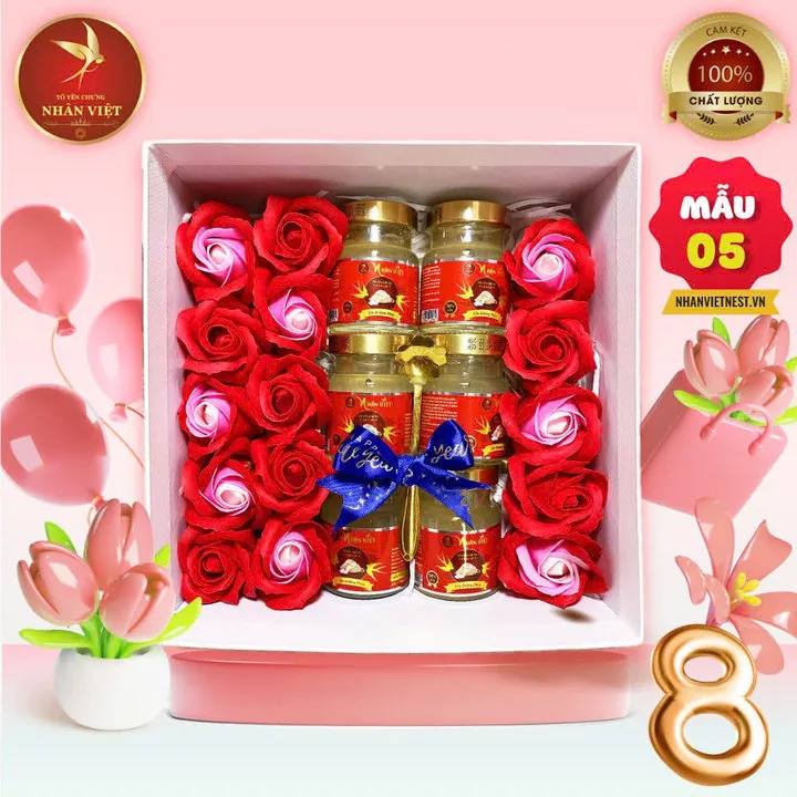 Quà Tặng Quốc Tế Phụ Nữ 8/3 Yến Sào Nhân Việt - Mẫu 05 - Nhân Việt