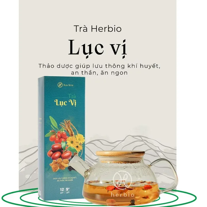 Trà Lục Vị Herbio An Thần Ngủ Ngon- Hộp Kéo 12 Gói X 09 Gr