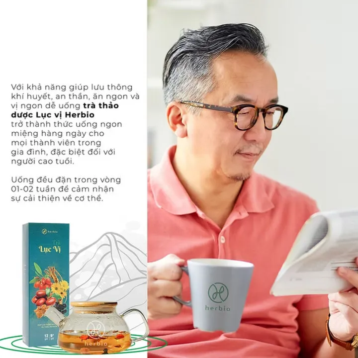 Alternative view of Trà Lục Vị Herbio An Thần Ngủ Ngon- Hộp Kéo 12 Gói X 09 Gr