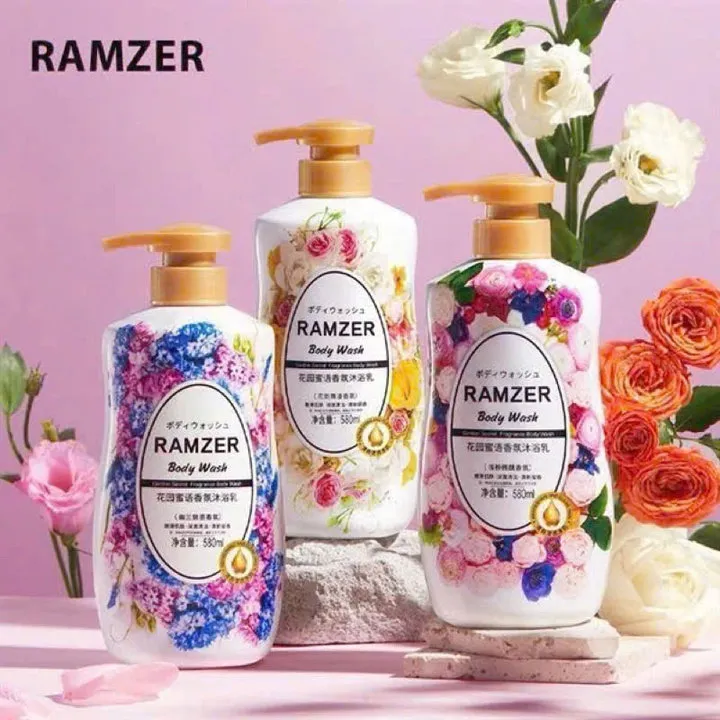 Sữa Tắm Hương Nước Hoa Ramzer Làm Trắng, Dưỡng Ẩm, Mờ Thâm Và Giảm Mụn Chai 580ml - Su