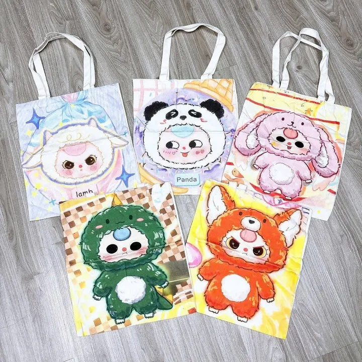 Túi Vải Hoạt Hình Kute, Vui Nhộn Đựng Cả Thế Giới.