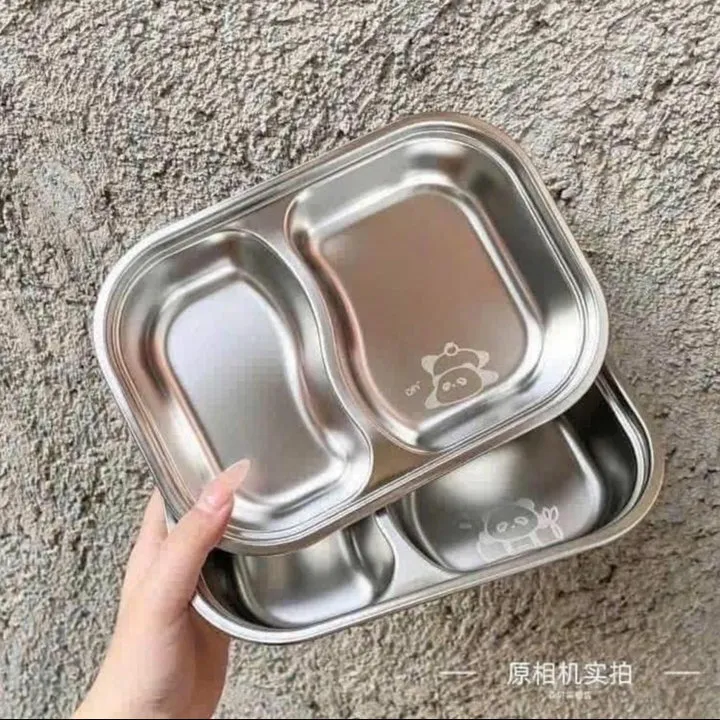 Alternative view of Khay Ăn 2 Ngăn Hình Thú Dễ Thương Cho Các Bé Inox