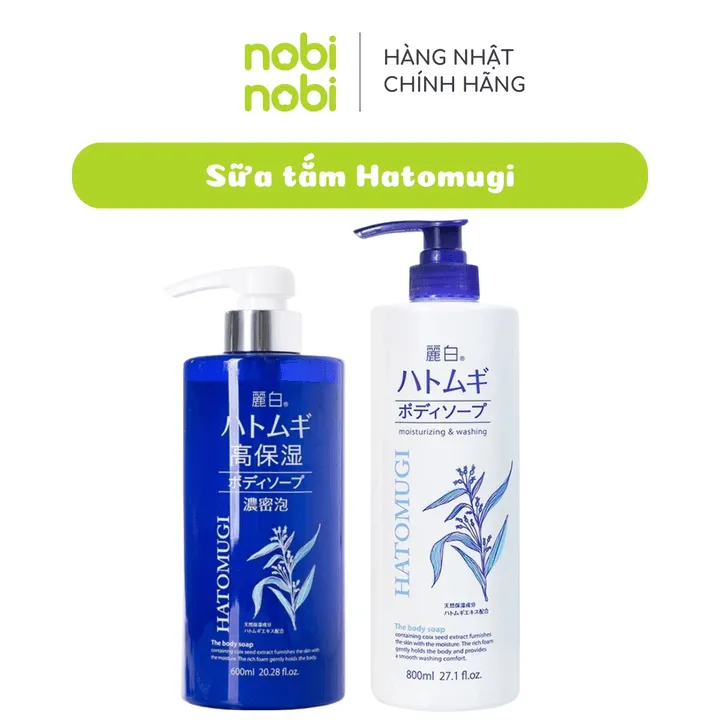 (chính Hãng) Sữa Tắm Reihaku Hatomugi Dưỡng Ẩm Và Làm Sáng Mịn Loại 600ml Và 800ml