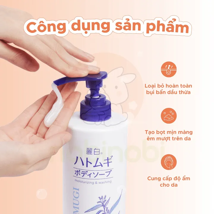 Alternative view of (chính Hãng) Sữa Tắm Reihaku Hatomugi Dưỡng Ẩm Và Làm Sáng Mịn Loại 600ml Và 800ml