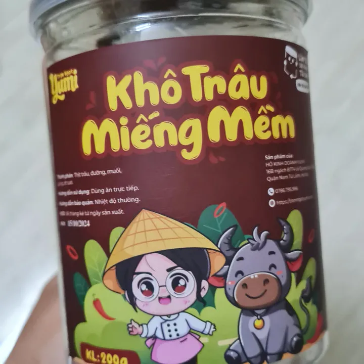 Khô Trâu Miếng Mềm Chua Cay Yumi Đồ Ăn Vặt Thịt Trâu Khô Nguyên Miếng Thật Chanh Ớt Thơm Ngon