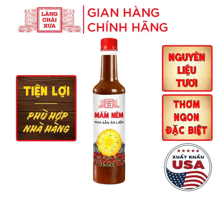 [chai Nhựa 650g] Mắm Nêm Pha Sẵn Ăn Liền Làng Chài Xưa, Nguyên Liệu Tươi, Thơm Ngon Đặc Biệt