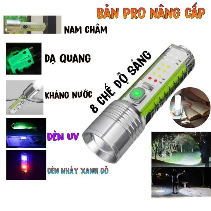 Đèn Pin Cầm Tay Mini 520a Zoom Sáng Xa Gần 8 Chế Độ Sáng Gd255 - Lady's Passion