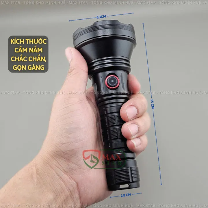 Alternative view of Đèn Pin Cầm Tay Maxstar Ml38 Siêu Sáng Soi Xa 1200m, Độ Sáng 4000 Lumen Chống Nước Ipx6 Gd257 - Lady's Passion
