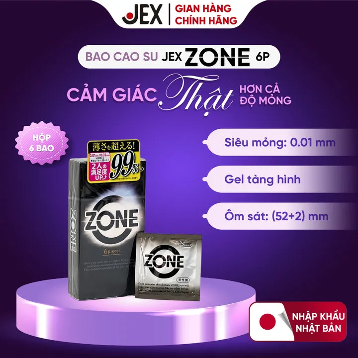 Bao Cao Su Jex- Zone 6p Hộp 6 Bao