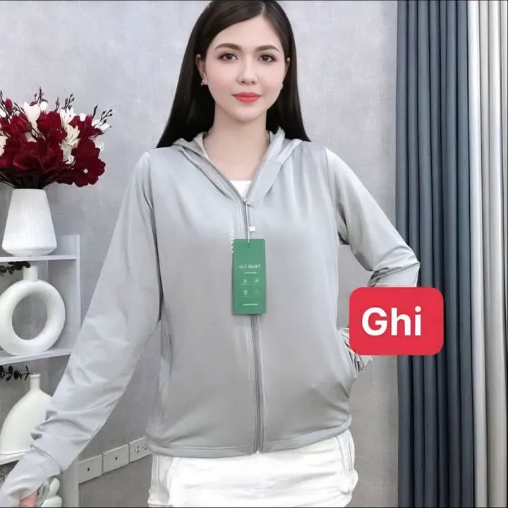 Alternative view of Áo Chống Nắng Nữ 2 Lớp Chất Su Mát Lạnh, Thiết Kế Mũ Rộng Vành Chống Nắng Chống Tia Uv Hiệu Quả- Chipxinhxk